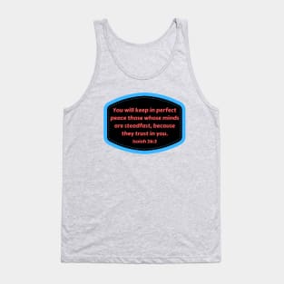 Bible Verse Isaiah 26:3 Tank Top